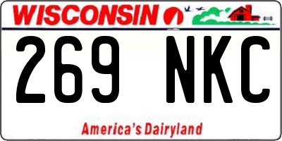 WI license plate 269NKC