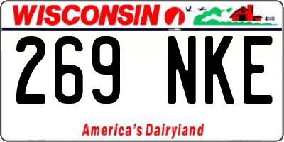 WI license plate 269NKE