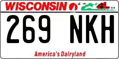 WI license plate 269NKH