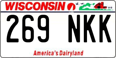 WI license plate 269NKK
