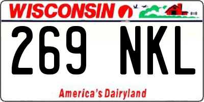 WI license plate 269NKL