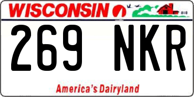 WI license plate 269NKR