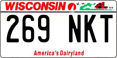 WI license plate 269NKT