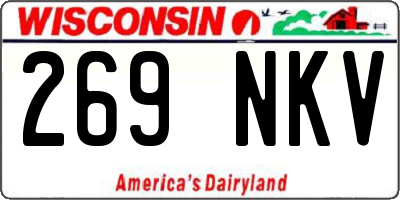 WI license plate 269NKV