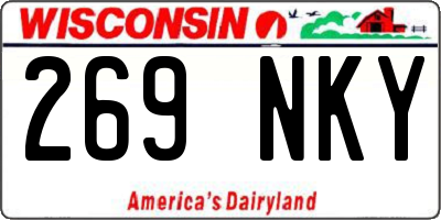 WI license plate 269NKY
