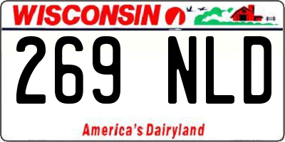 WI license plate 269NLD