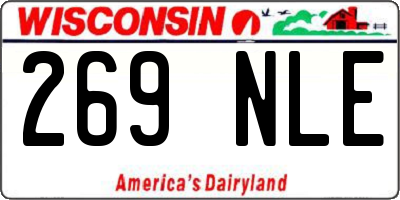 WI license plate 269NLE
