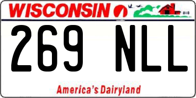 WI license plate 269NLL