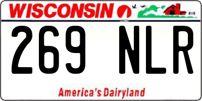 WI license plate 269NLR