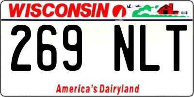 WI license plate 269NLT