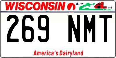 WI license plate 269NMT