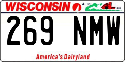 WI license plate 269NMW