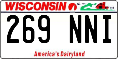 WI license plate 269NNI
