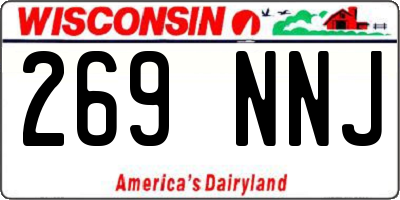 WI license plate 269NNJ