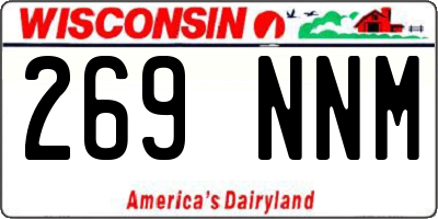 WI license plate 269NNM