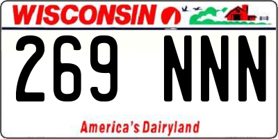 WI license plate 269NNN