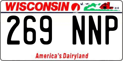 WI license plate 269NNP