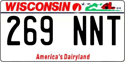 WI license plate 269NNT