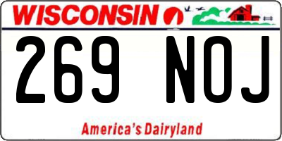 WI license plate 269NOJ