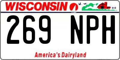 WI license plate 269NPH
