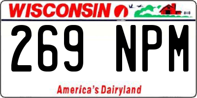 WI license plate 269NPM