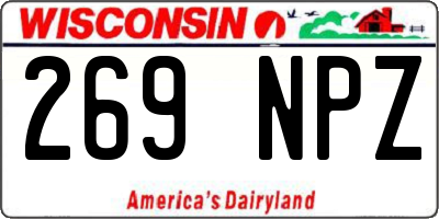 WI license plate 269NPZ