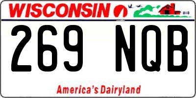 WI license plate 269NQB