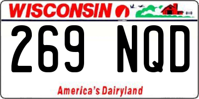 WI license plate 269NQD