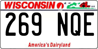 WI license plate 269NQE