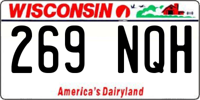 WI license plate 269NQH