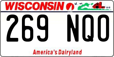 WI license plate 269NQO