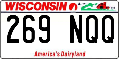 WI license plate 269NQQ