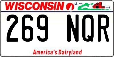 WI license plate 269NQR