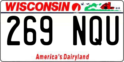 WI license plate 269NQU