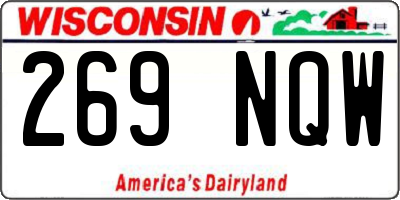 WI license plate 269NQW