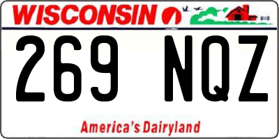 WI license plate 269NQZ