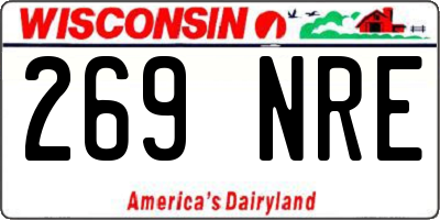 WI license plate 269NRE