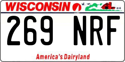 WI license plate 269NRF
