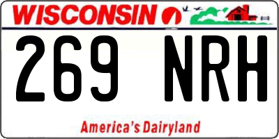 WI license plate 269NRH