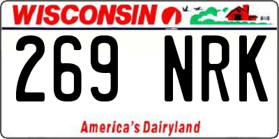 WI license plate 269NRK