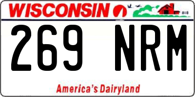 WI license plate 269NRM