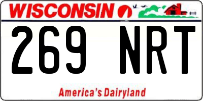 WI license plate 269NRT