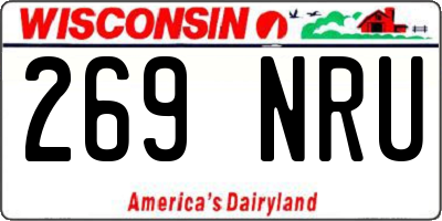 WI license plate 269NRU