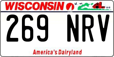 WI license plate 269NRV