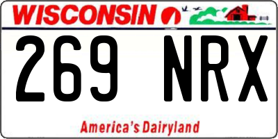 WI license plate 269NRX