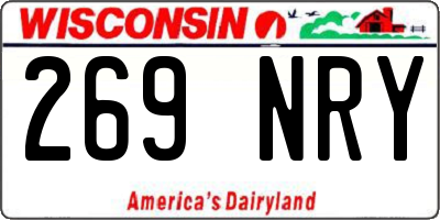WI license plate 269NRY