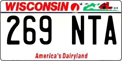 WI license plate 269NTA