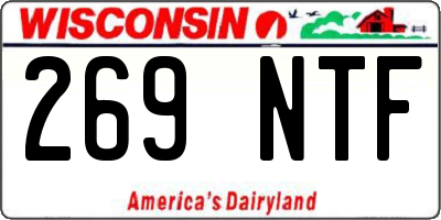 WI license plate 269NTF
