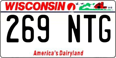 WI license plate 269NTG