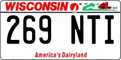 WI license plate 269NTI